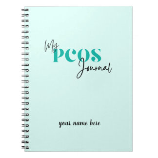 Caderno Espiral Minha Síndrome de Ovário Policial Teal do Diário P