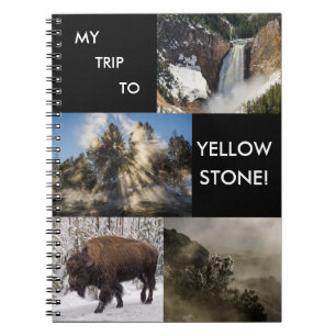 Caderno Espiral Minha viagem ao Parque Nacional Yellowstone
