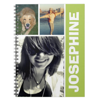 Caderno Espiral Minhas coisas favoritas, o jornal de colagem de fo