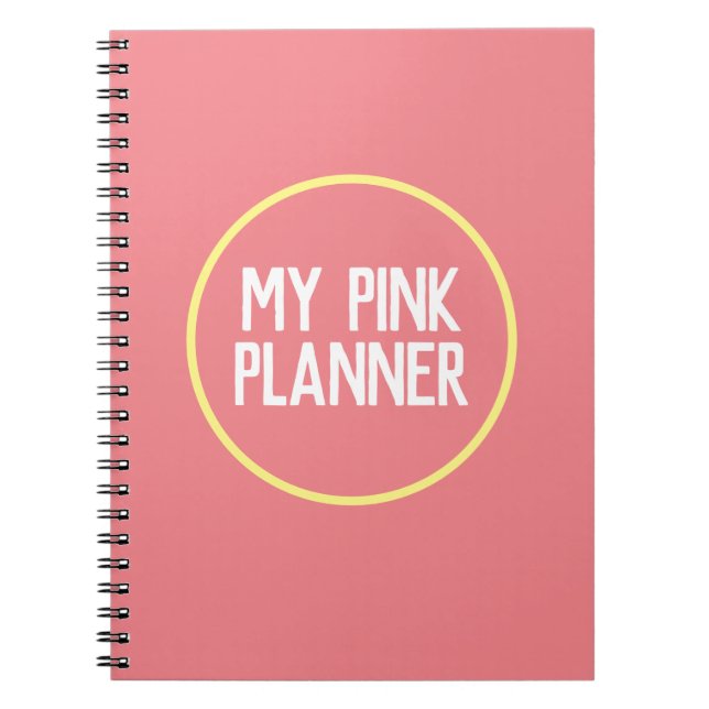 Caderno Espiral Minhas notas do Pink Planner (Frente)