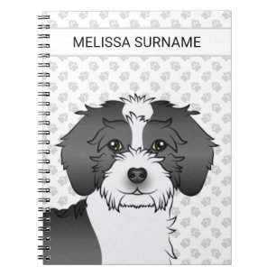 Caderno Espiral Mini Goldendoodle de Cor Preta