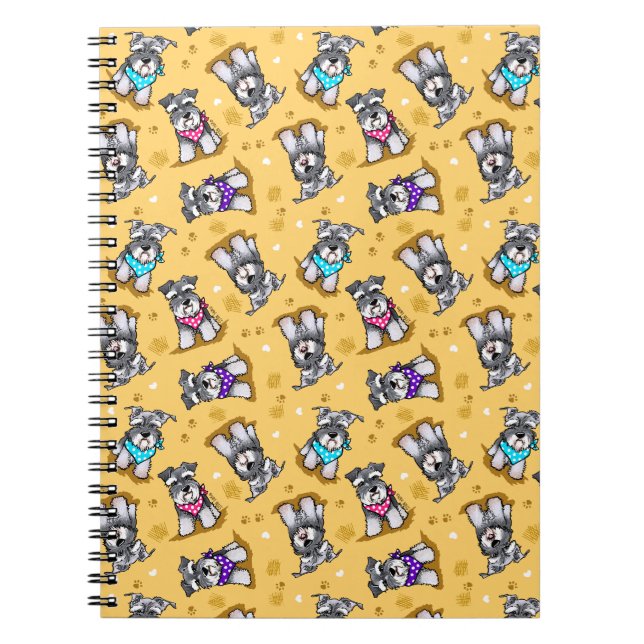 Caderno Espiral Mini Schnauzer Sunshine KiniArt (Frente)