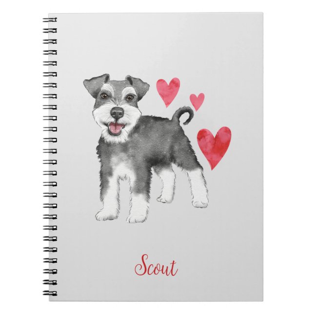 Caderno Espiral Miniatura Schnauzer Mini Schnauzer (Frente)