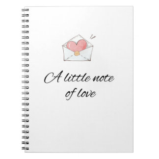 Caderno Espiral Minimal A Little Note of Love Notebook