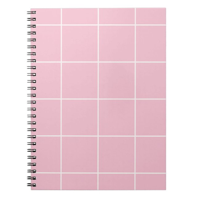 Caderno Espiral Minimal Color Grid Check Pattern (Frente)