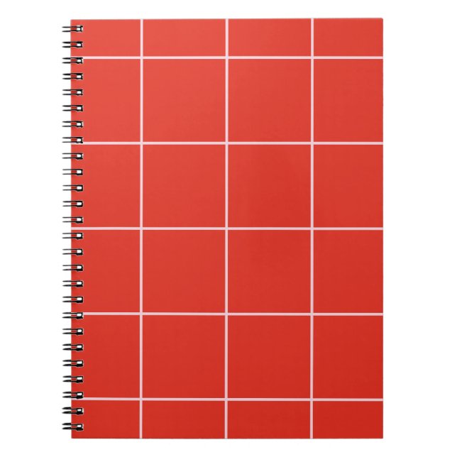 Caderno Espiral Minimal Color Grid Check Pattern (Frente)