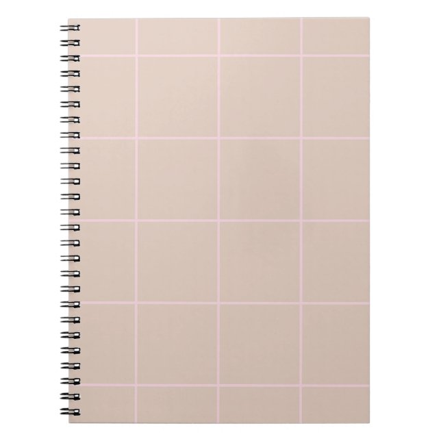 Caderno Espiral Minimal Color Grid Check Pattern (Frente)
