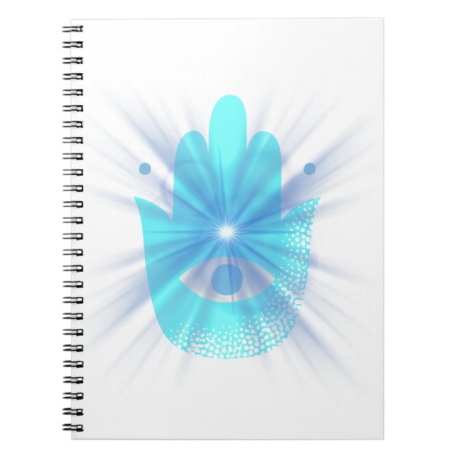 Caderno Espiral Minimal Hand & Eye Symbol Spiral Photo Notebook –  (Frente)