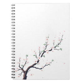 Caderno Espiral Minimal Japanese Tree Branch