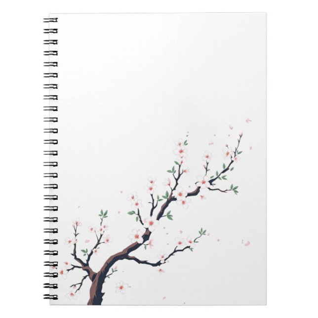 Caderno Espiral Minimal Japanese Tree Branch (Frente)