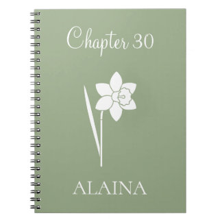 Caderno Espiral Minimal New Chapter Daffodil March Birth Flower