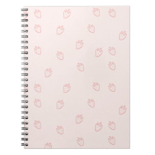Caderno Espiral Minimalismo de Morango