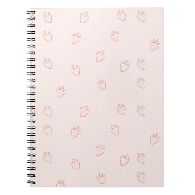 Caderno Espiral Minimalismo de Morango (Frente)