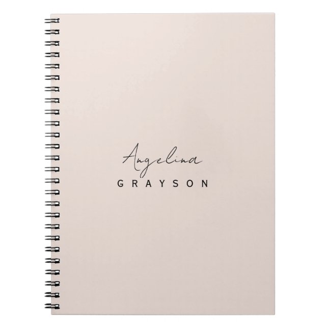 Caderno Espiral Minimalist handwritten script, simple and modern  (Frente)
