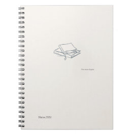 Caderno Espiral Minimalist Introvert line art Notebook