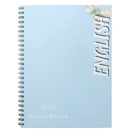 Caderno Espiral Minimalist Lilac Vertical Text School Subject