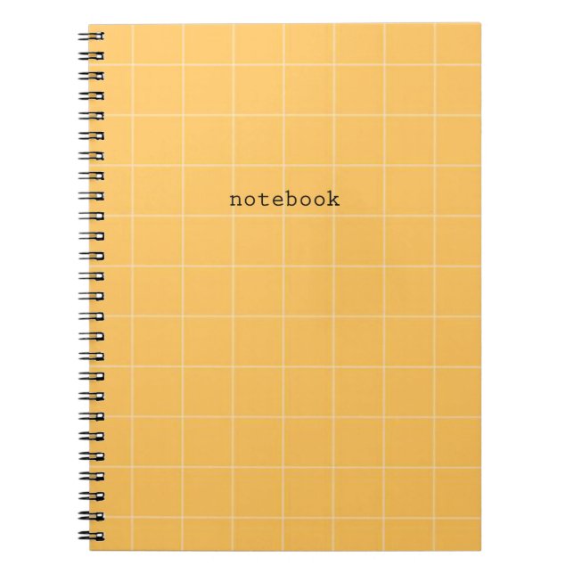 Caderno Espiral Minimalist orange notebook (Frente)