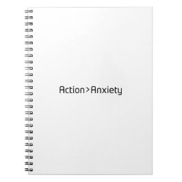 Caderno Espiral Minimalista Ação Sobre Ansiedade