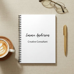 Caderno Espiral Minimalista Elegante Profissional 