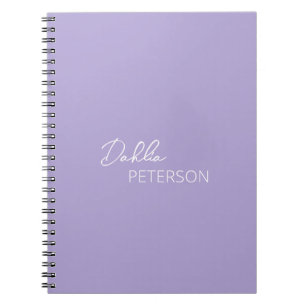 Caderno Espiral Minimalista Lavanda Moderno