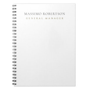 Caderno Espiral Minimalista Simples Moderno