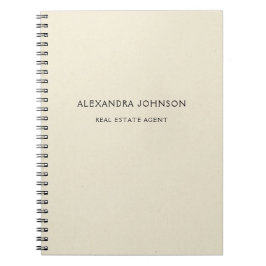 Caderno Espiral Mínimo de Imóveis Brancos