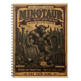 Caderno Espiral Minotauro, Monstro de Circo Vintage