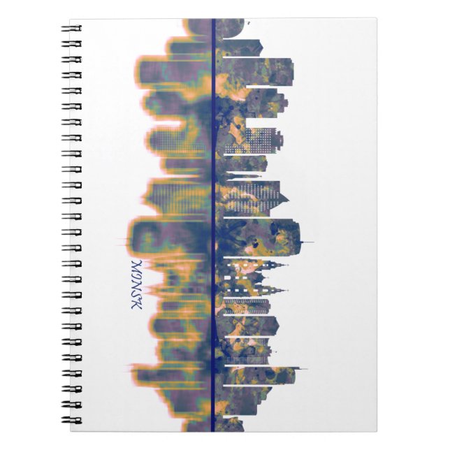 Caderno Espiral Minsk Skyline (Frente)