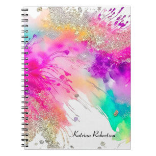 Caderno Espiral Mintro Holográfico Colorido Moderno