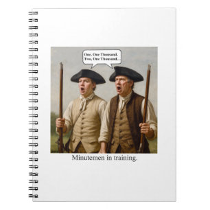 Caderno Espiral Minutemen em treinamento.