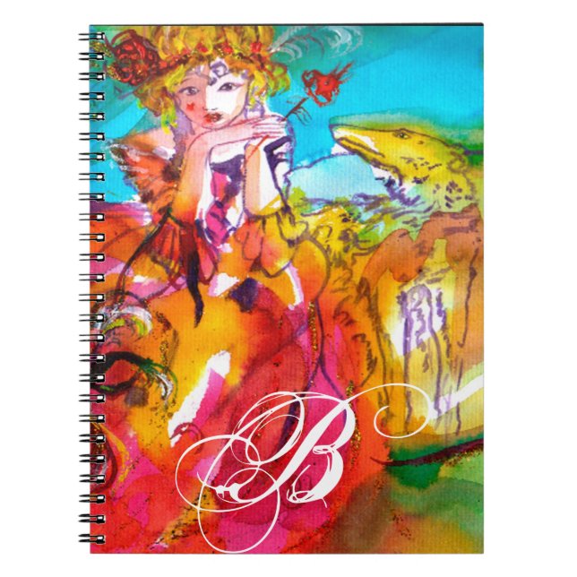 Caderno Espiral MIRANDOLINA/Máscaras de Carnaval Veneza (Frente)