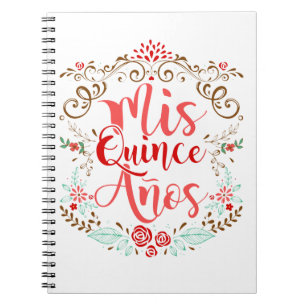 Caderno Espiral Mis Quince Anos Quinceanera 15 Birthday