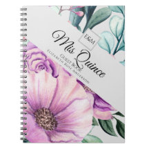 Mis QUINCE Púrpura Quinceanera GUESTBOOK NOVO