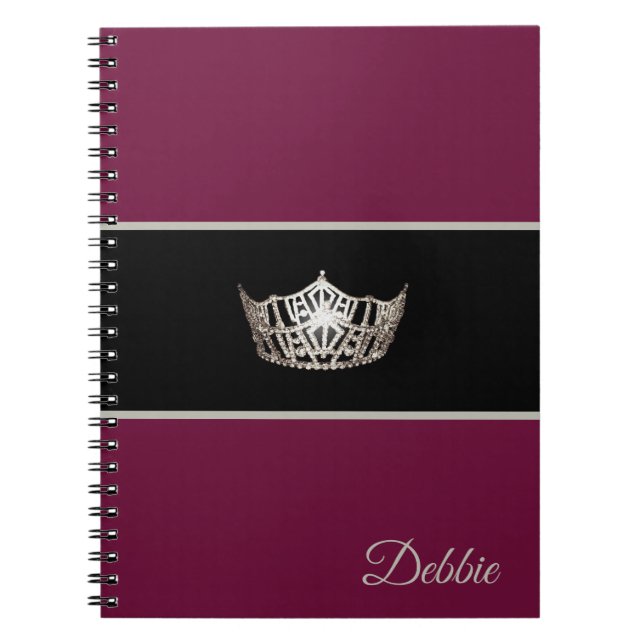 Caderno Espiral Miss América Notebook Pageant Silver Crown (Frente)