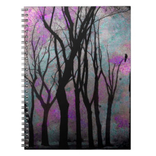 Caderno Espiral Misterioso Woodland Crow