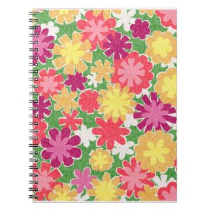 Caderno Espiral Mistura Floral
