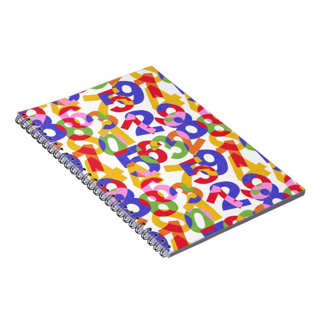 Caderno Espiral Misturar números de cores (Lado Direito)