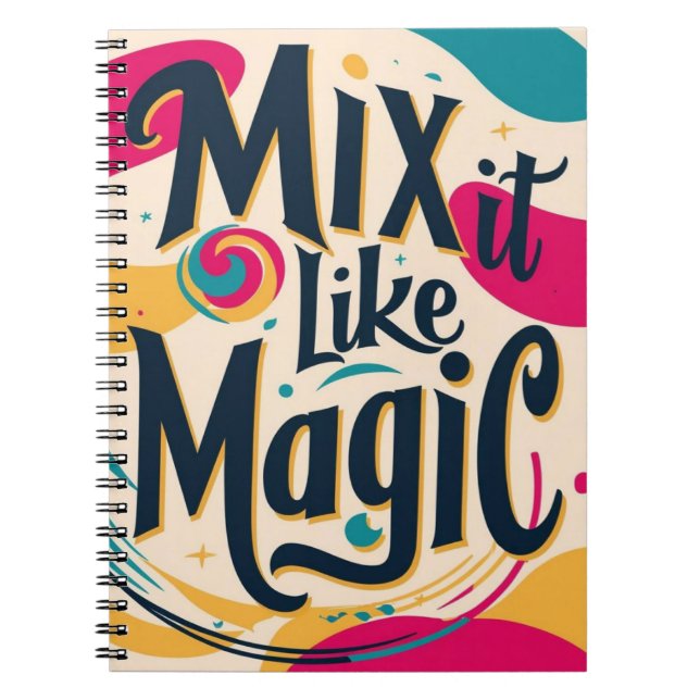 Caderno Espiral Misture como Magia opção 3 (Frente)