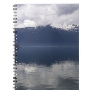 Caderno Espiral Misty Alaskan Sea in Shades of Blue