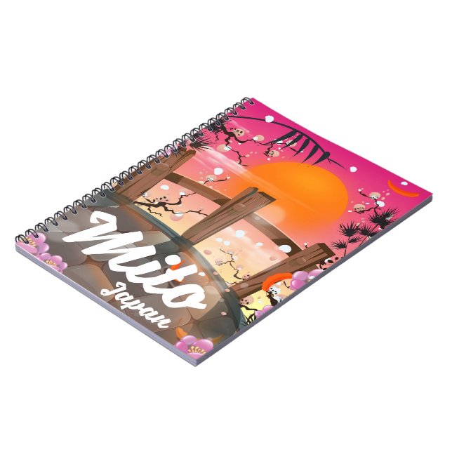 Caderno Espiral Mito Japão floresce poster. (Left Side)