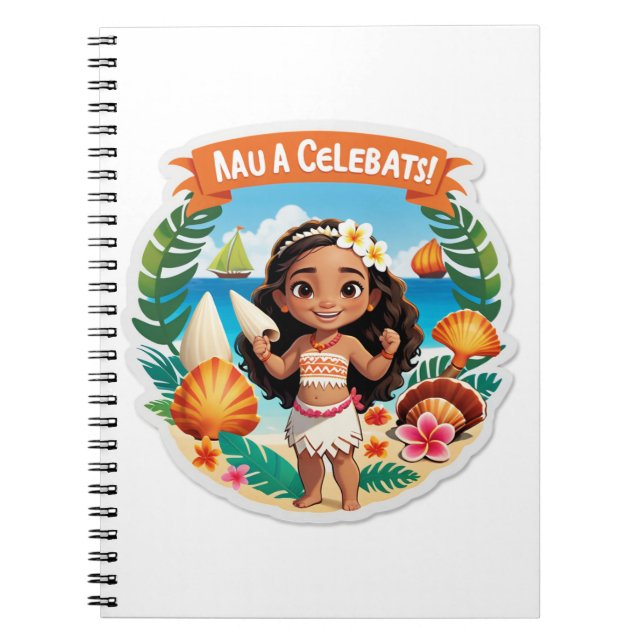 Caderno Espiral Moana’s Island Birthday Vibes! (Frente)