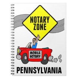 Caderno Espiral Mobile Notary Zone Red Sports Car Pensilvânia