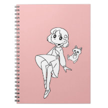 Moça e gato flutuante