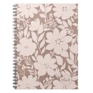 Caderno Espiral Mocha Blossom Elegância