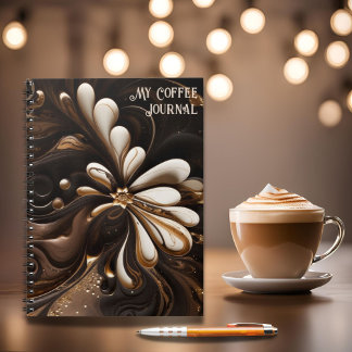 Caderno Espiral Mocha e Diário de Creme inspirados no café