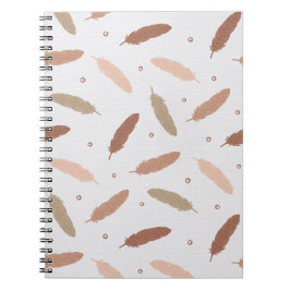 Caderno Espiral Mocha Mousse Feathers Spiral Notebook