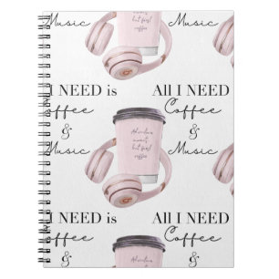 Caderno Espiral Mochila com texto desenhado