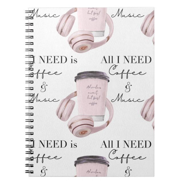 Caderno Espiral Mochila com texto desenhado (Frente)