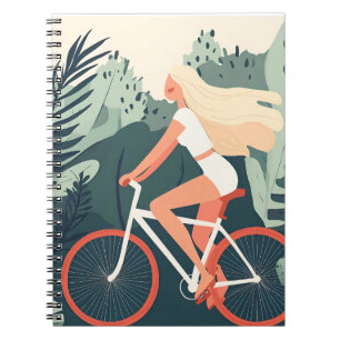 Caderno Espiral Mockup do Notebook Citrus Floral Young Girl