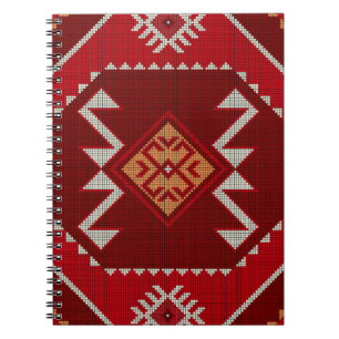 Caderno Espiral Moda geométrica vintage clássica colorida trendy